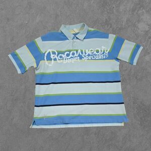 Rocawear Polo Shirt Y2k Hiphop Streetwear Short Sleeve XL Spell Out Logo